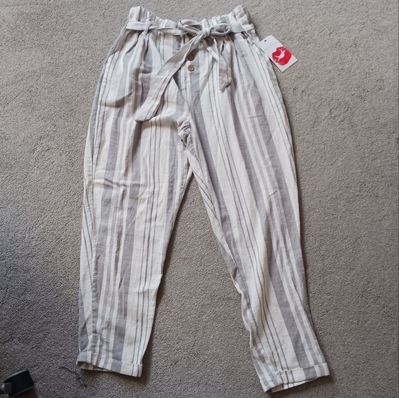Hot Kiss Pants - Hot Kiss NWT High Waist Striped Pants